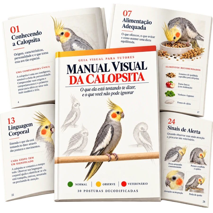 Mockup do Manual Visual da Calopsita
